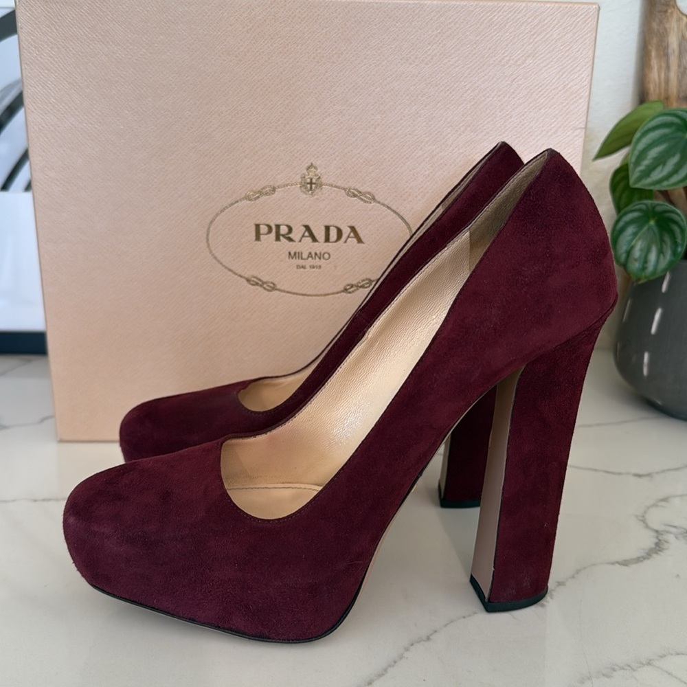 Prada Red High Heel Pumps